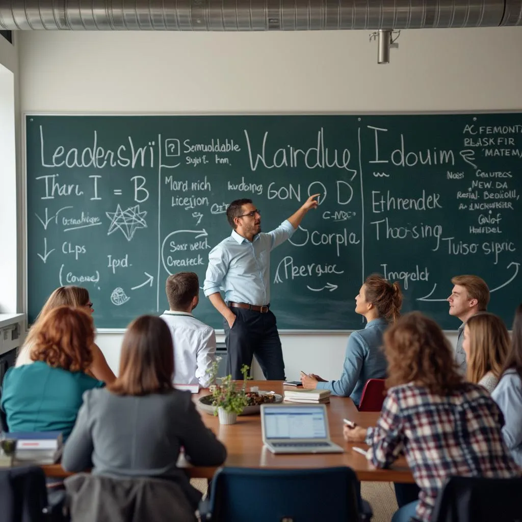 Equipo de líderes en taller de desarrollo